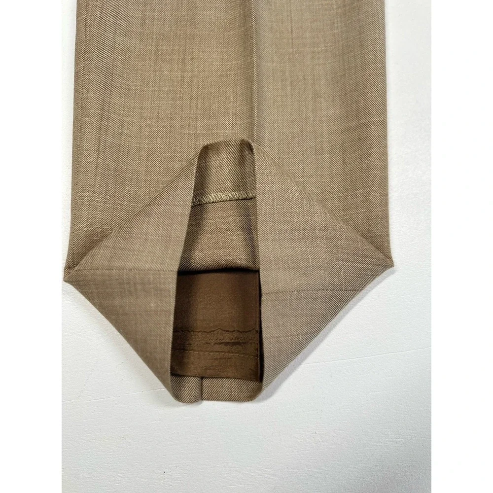 Lauren Ralph Lauren Women's Sz: 6 Linen Wool Bl Beige Pleated Dress Pants (b32) - Picture 4 of 5
